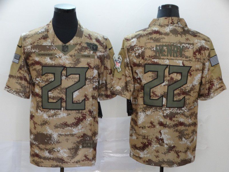 Men Tennessee Titans 22 Henry Camo New Nike Vapor Untouchable Limited NFL Jersey